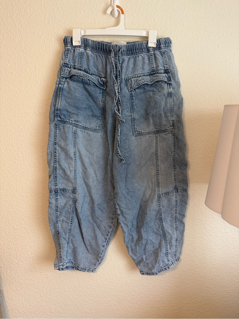 Habitual Drawstring Cargo Barrel Jeans